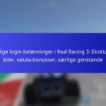 Daglige login-belønninger i Real Racing 3: Eksklusive biler, valuta-bonusser, særlige genstande