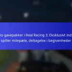 Promo gavepakker i Real Racing 3: Eksklusivt indhold, spiller milepæle, deltagelse i begivenheder