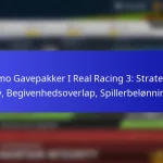 Promo Gavepakker I Real Racing 3: Strategisk krav, Begivenhedsoverlap, Spillerbelønninger